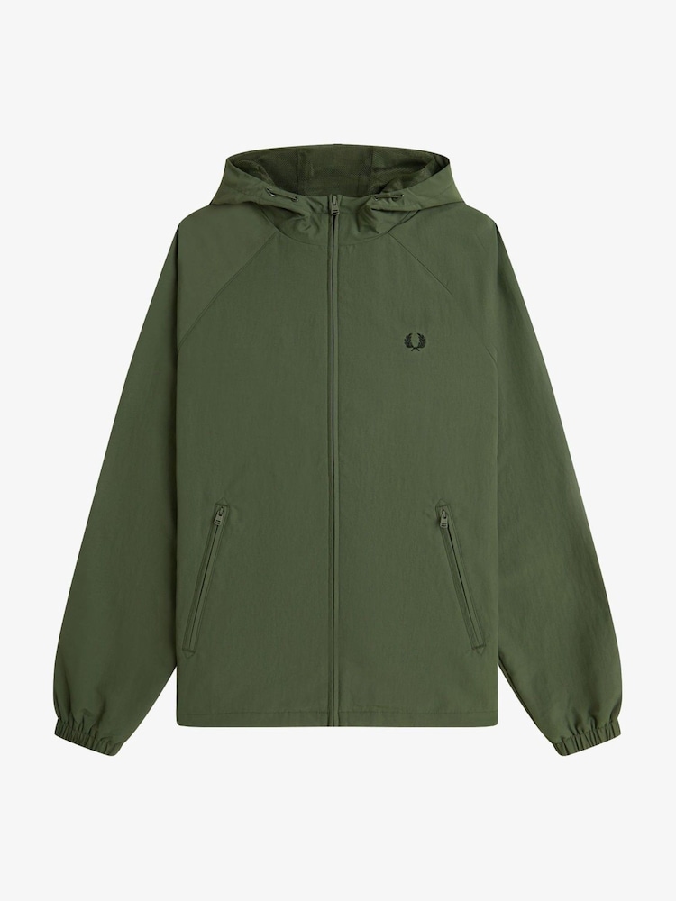 Fred Perry Green Hooded Shell Jacket - Image 6 of 6 Fred Perry Green Hooded Shell Jacket - Image 6 of 6
