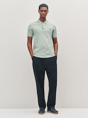 Fred Perry Green Plain Polo Shirt - Image 2 of 5