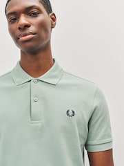 Fred Perry Green Plain Polo Shirt - Image 4 of 5