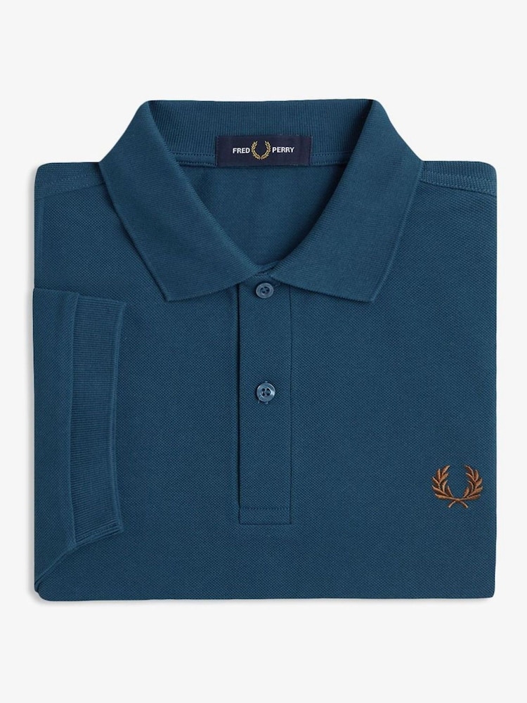 Fred Perry Blue Plain Polo Shirt - Image 5 of 5