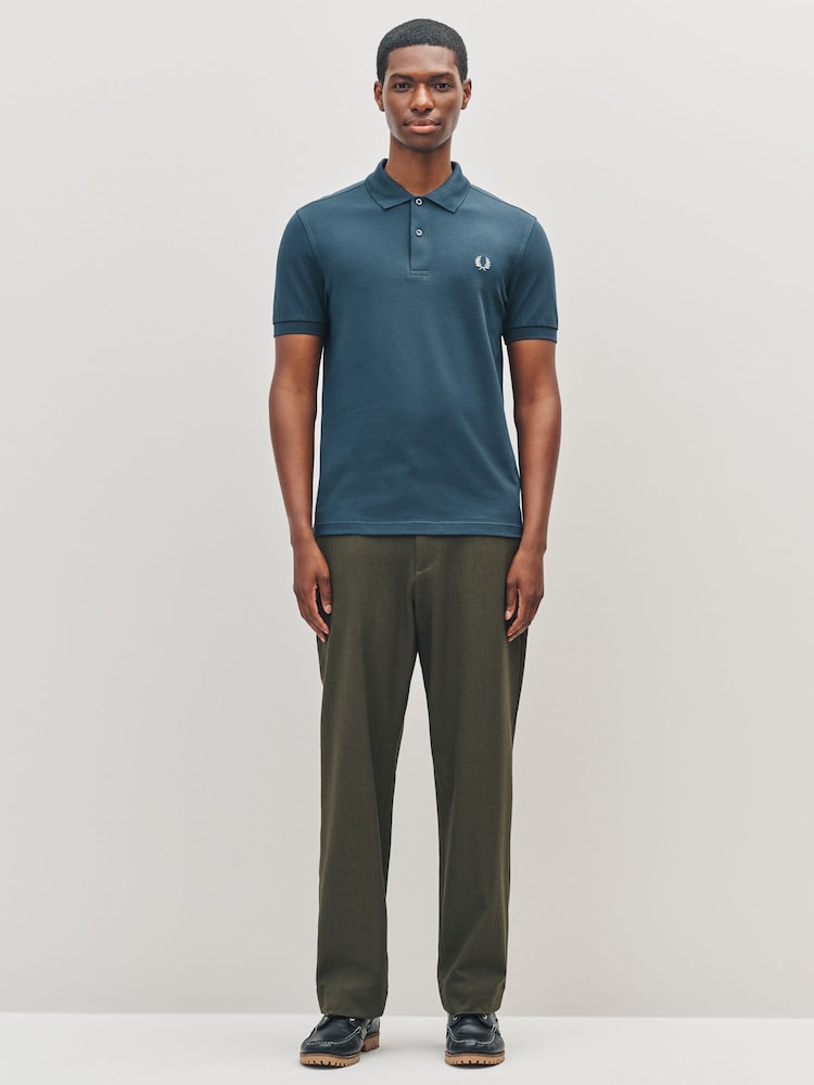 Fred Perry Blue Plain Polo Shirt - Image 2 of 5