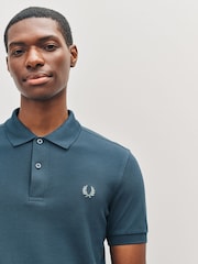 Fred Perry Blue Plain Polo Shirt - Image 4 of 5