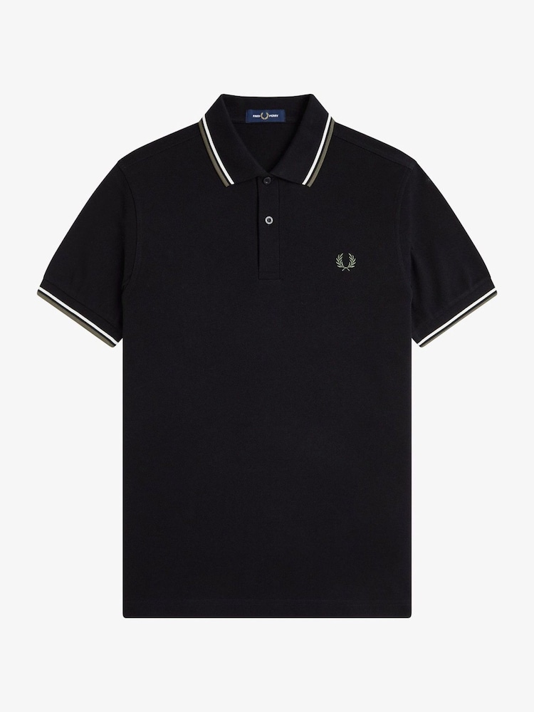 Fred Perry Twin Tipped Black Polo Shirt - Image 1 of 1