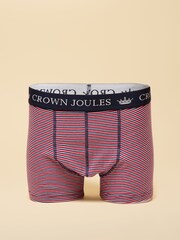Joules Crown Joules Green/Orange Pack of Three Cotton Jersey Boxer Shorts - Image 4 of 4