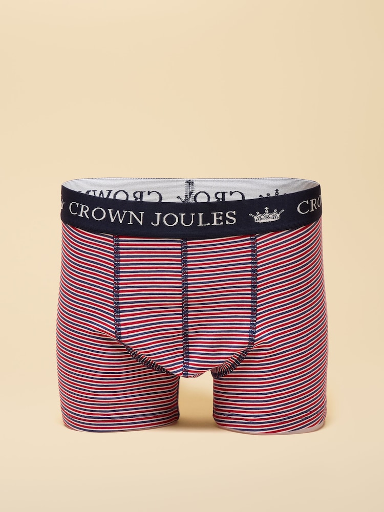 Joules Crown Joules Green/Orange Pack of Three Cotton Jersey Boxer Shorts - Image 4 of 4 Joules Crown Joules Green/Orange Pack of Three Cotton Jersey Boxer Shorts - Image 4 of 4