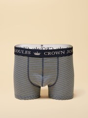 Joules Crown Joules Blue/Green Pack of Five Cotton Jersey Boxer Shorts - Image 3 of 5