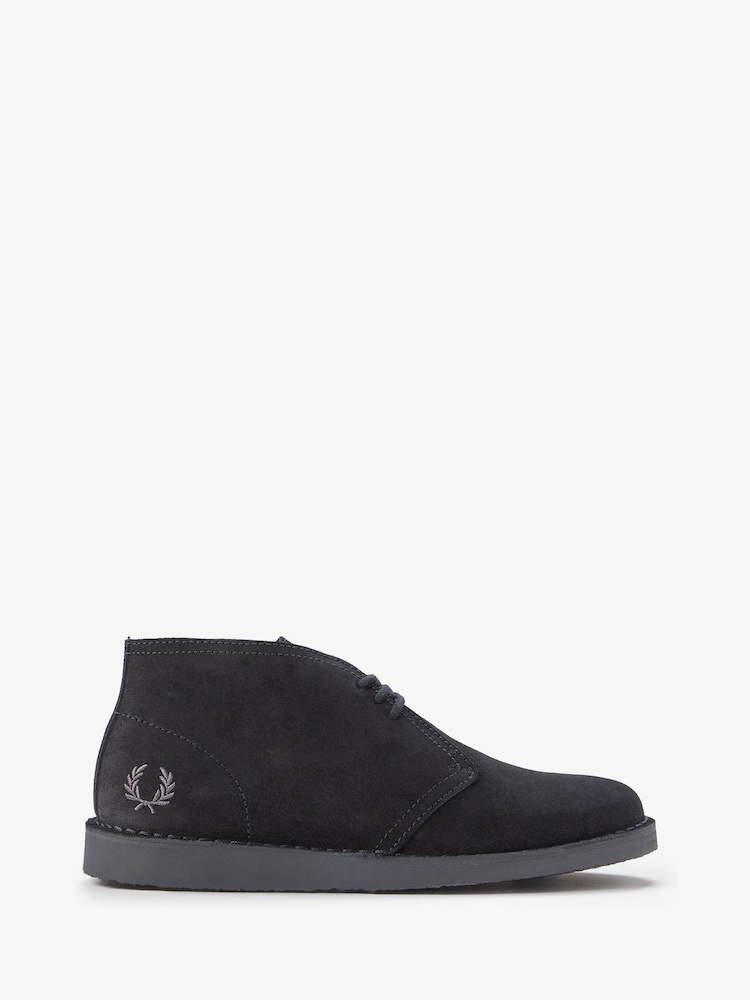 Fred Perry Hawley Suede Black Shoes - Image 1 of 5