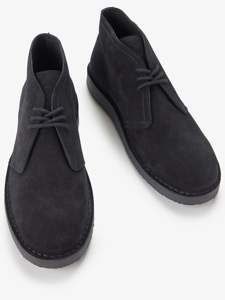 Fred Perry Hawley Suede Black Shoes - Image 2 of 5