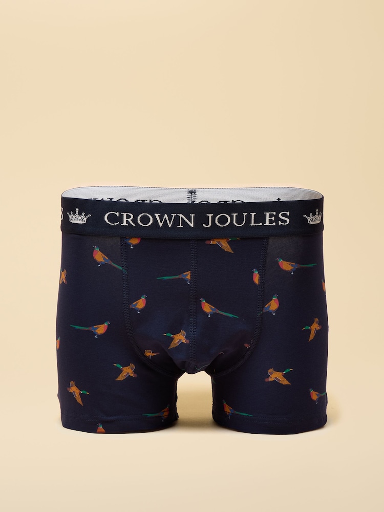 Joules Crown Joules Navy/Burgundy Pack of Five Cotton Jersey Boxer Shorts - Image 6 of 6 Joules Crown Joules Navy/Burgundy Pack of Five Cotton Jersey Boxer Shorts - Image 6 of 6