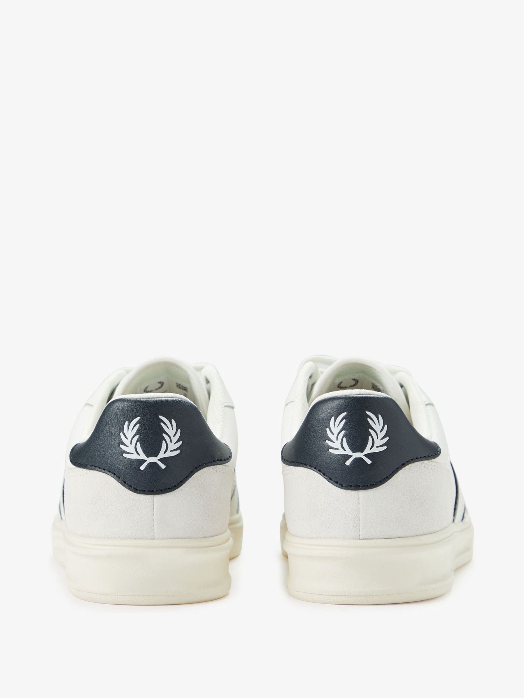 Buy Fred Perry B4 Embossed Leather Suede White Trainers from