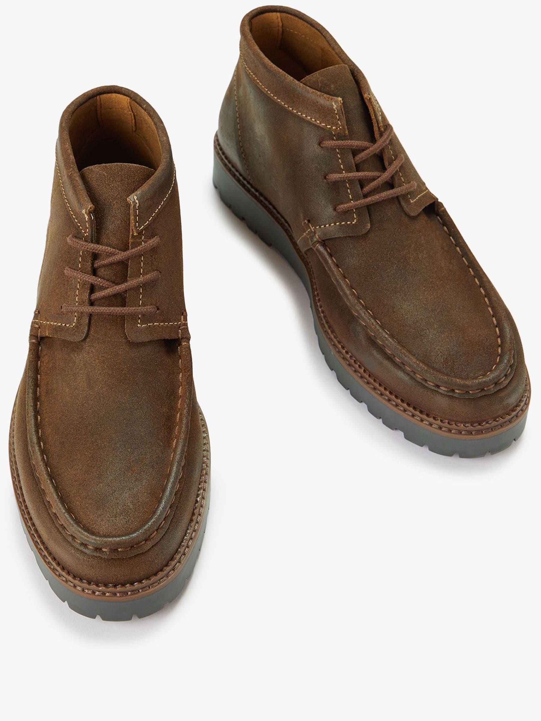 【perry】 Buy Fred Perry Brown Kenney Mid Waxed Suede Shoes from Next USA