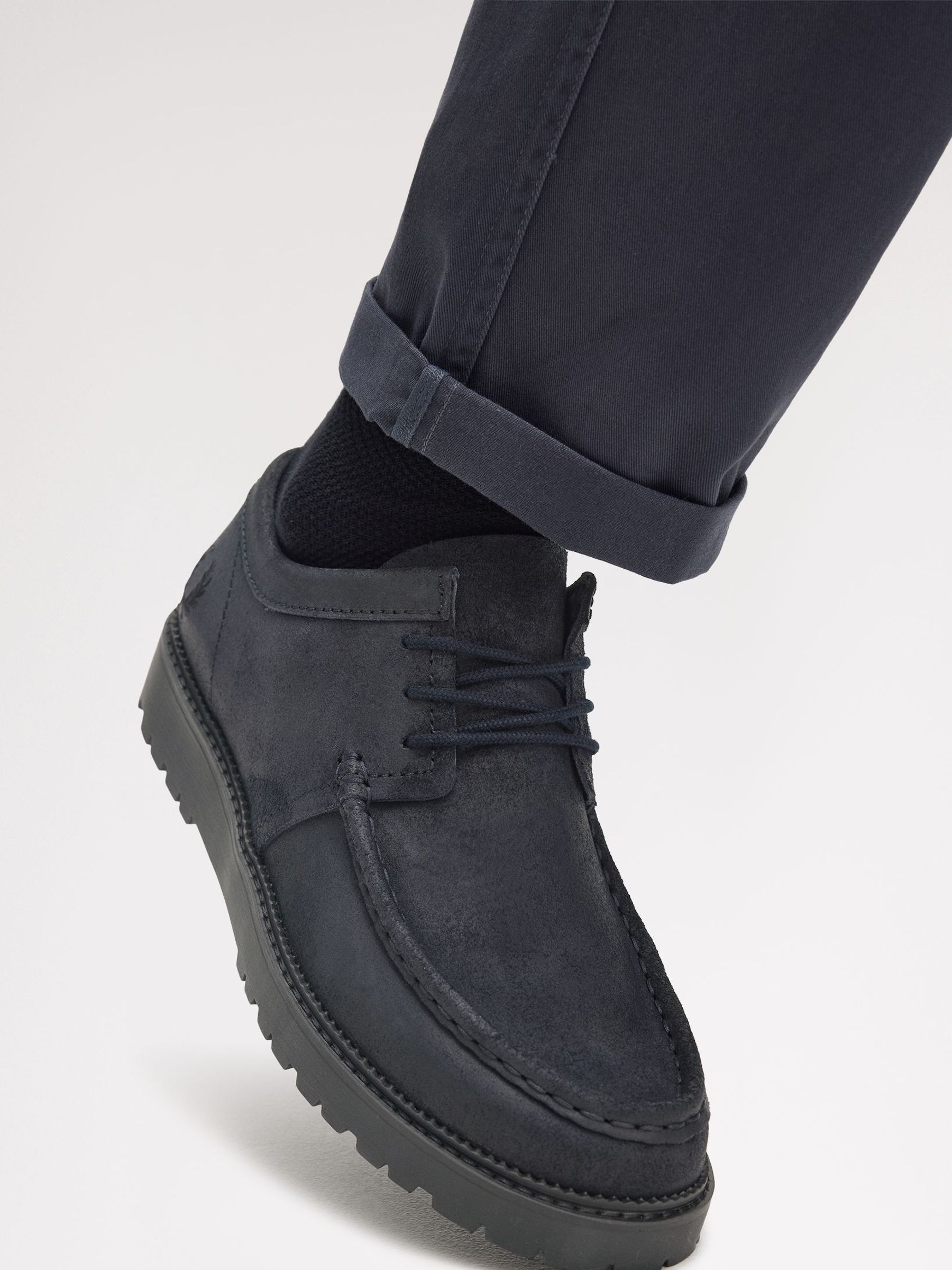 Buy Fred Perry Grey Low Kenney Waxed Suede Shoes from Next France