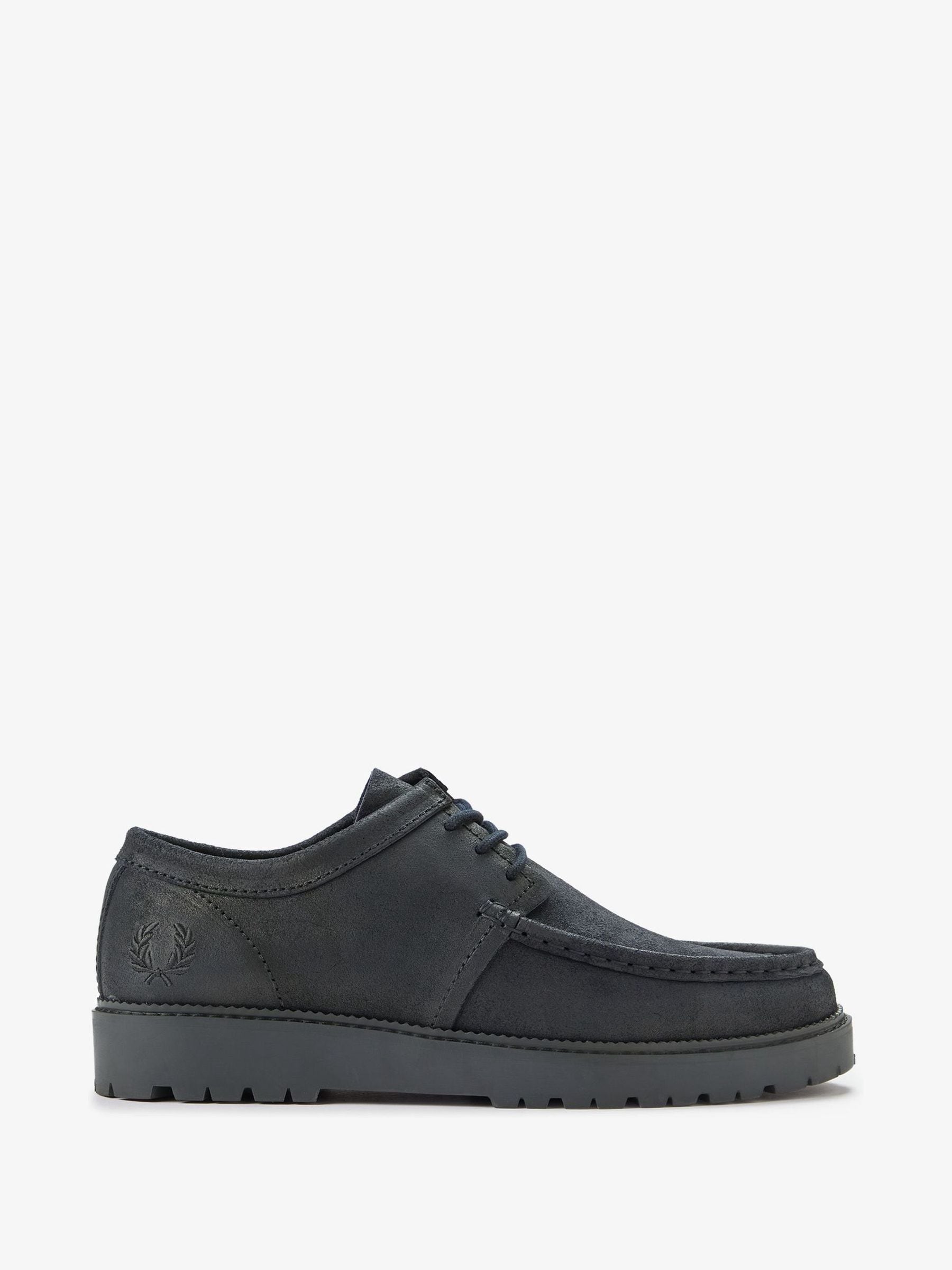 Buy Fred Perry Grey Low Kenney Waxed Suede Shoes from Next USA