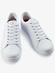 Fred Perry B721 Leather White Trainers - Image 2 of 4