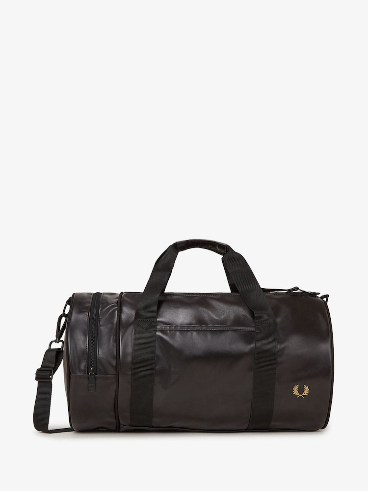 Fred Perry Tonal Classic Barrel Black Bag - Image 1 of 3