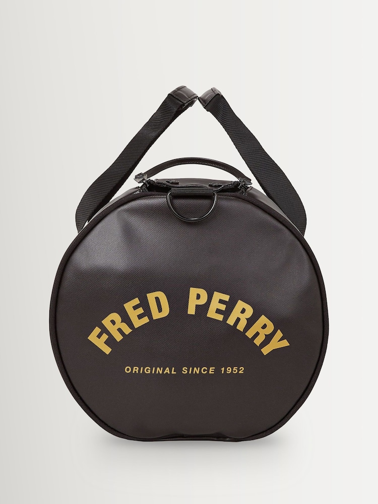 Fred Perry Tonal Classic Barrel Black Bag - Larawan 3 ng 3