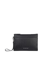 Tommy Hilfiger Black Monogram Pouch Bag - Image 1 of 5