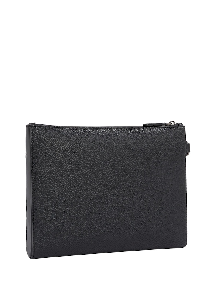 Tommy Hilfiger Black Monogram Pouch Bag - Image 2 of 5