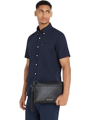 Tommy Hilfiger Black Monogram Pouch Bag - Image 5 of 5