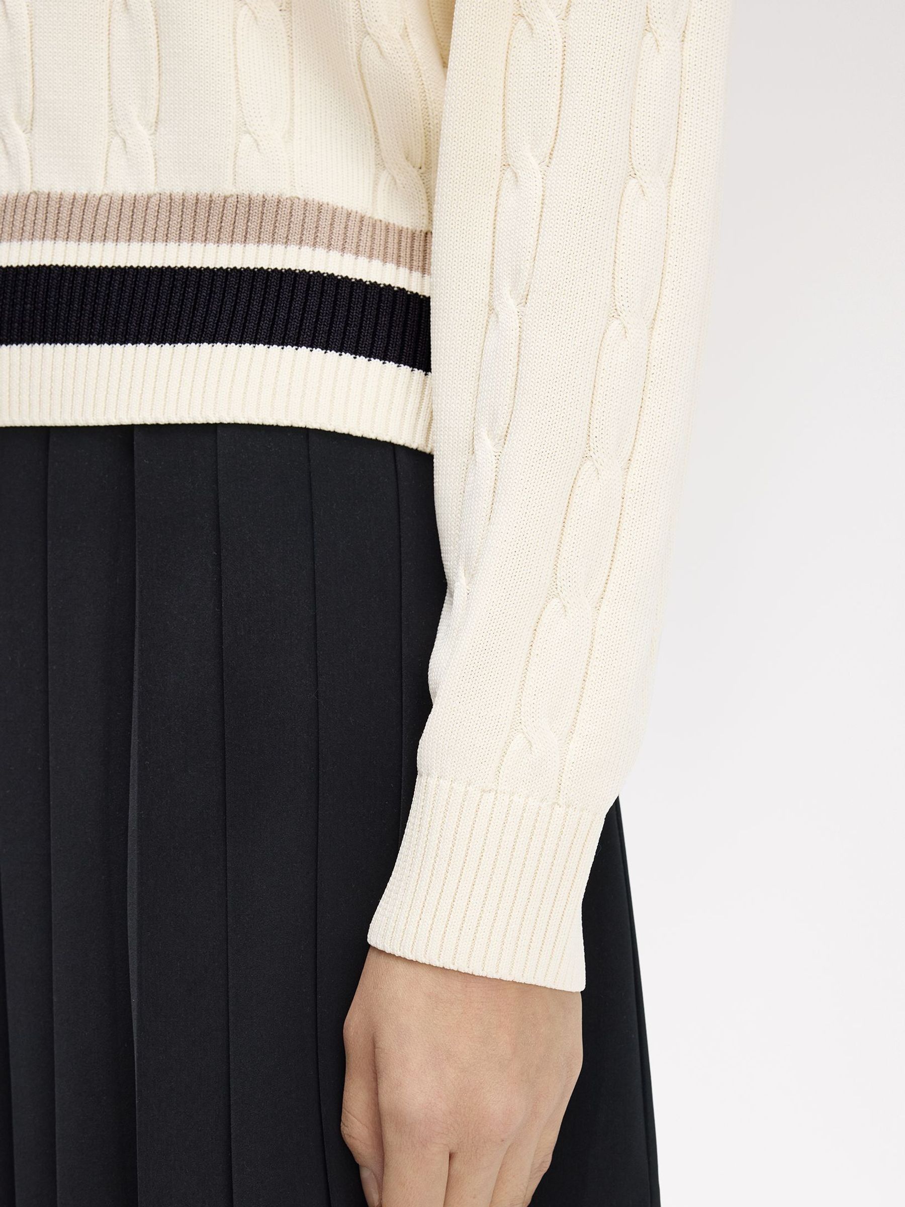 Buy Fred Perry Natural Bold Tipped Cable Knit Jumper from Next USA