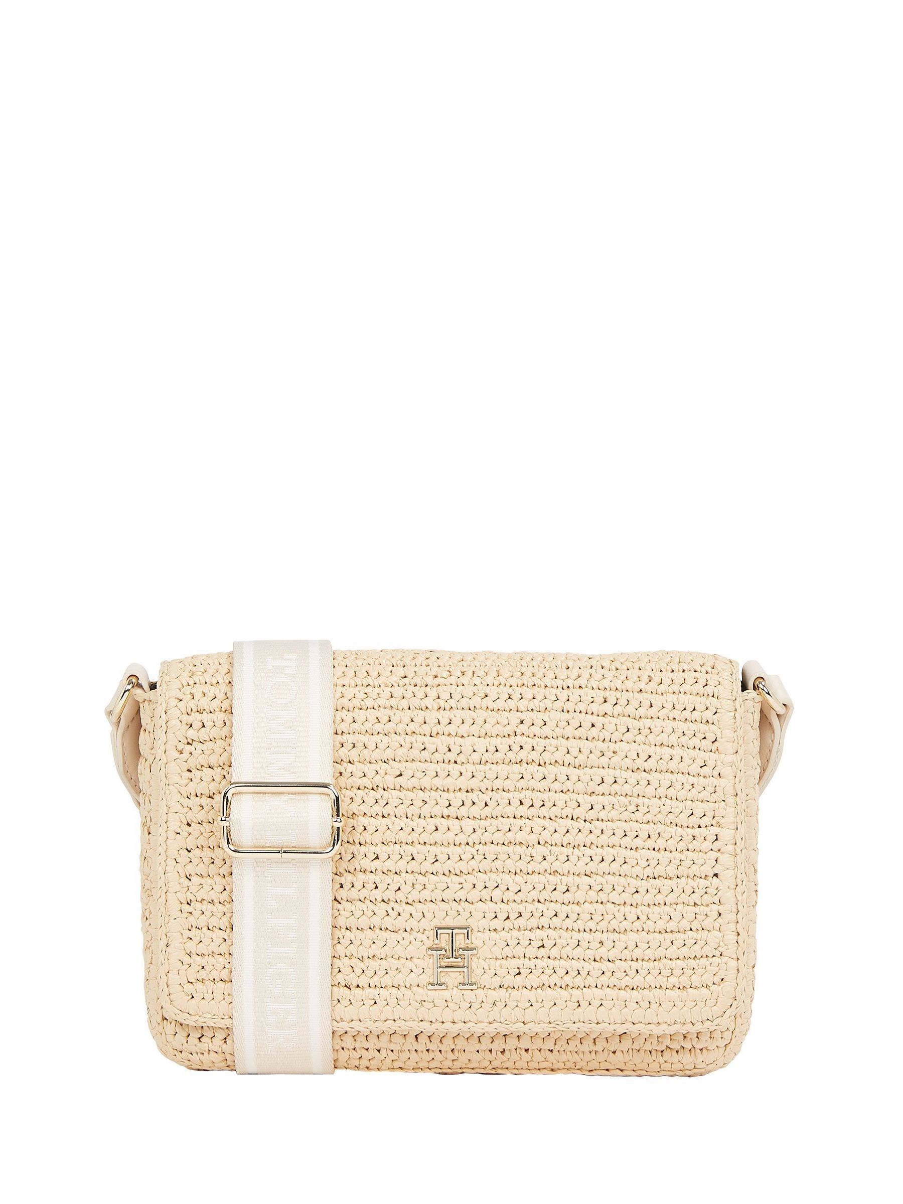 Tommy Hilfiger Brown Logo Convertible Crossbody Bag