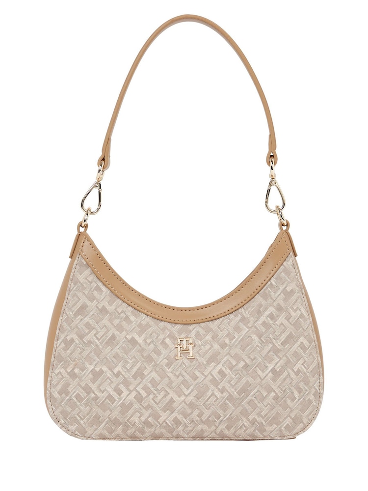 Tommy Hilfiger Brown Jacquard Shoulder Bag - Image 1 of 5