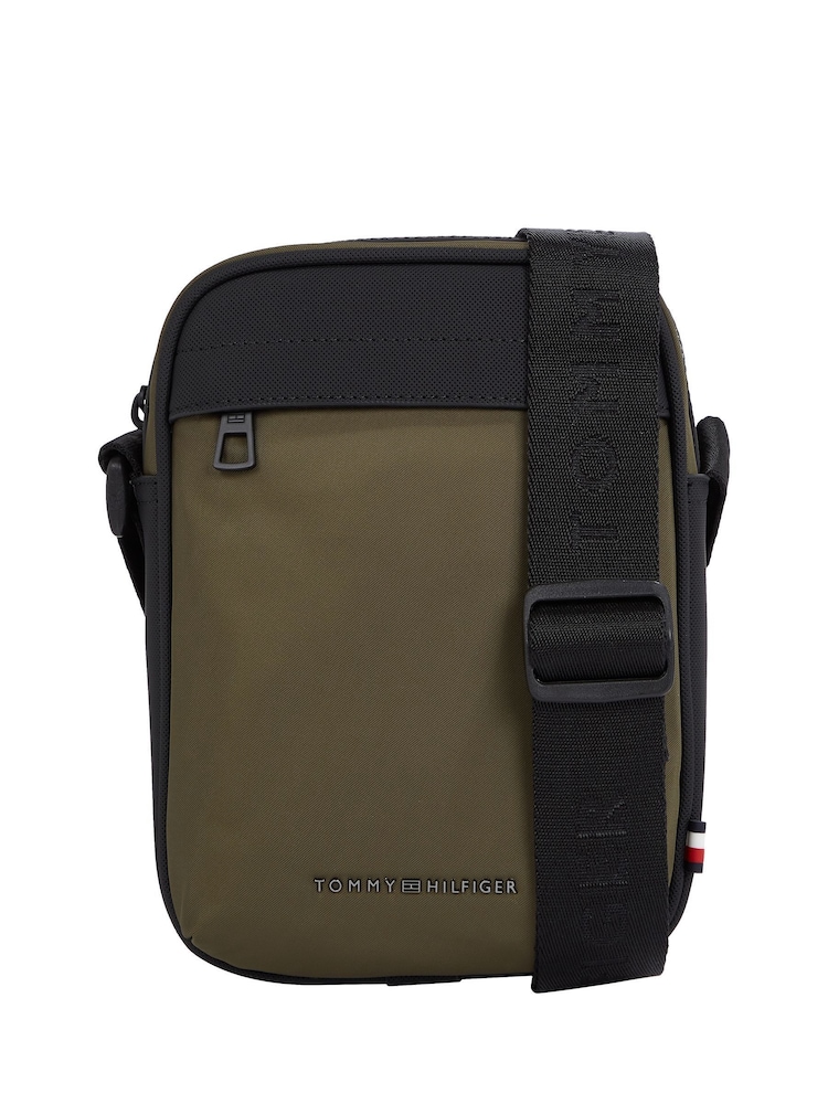 Tommy Hilfiger Green Mini Reporter Bag - Image 1 of 5 Tommy Hilfiger Green Mini Reporter Bag - Image 1 of 5