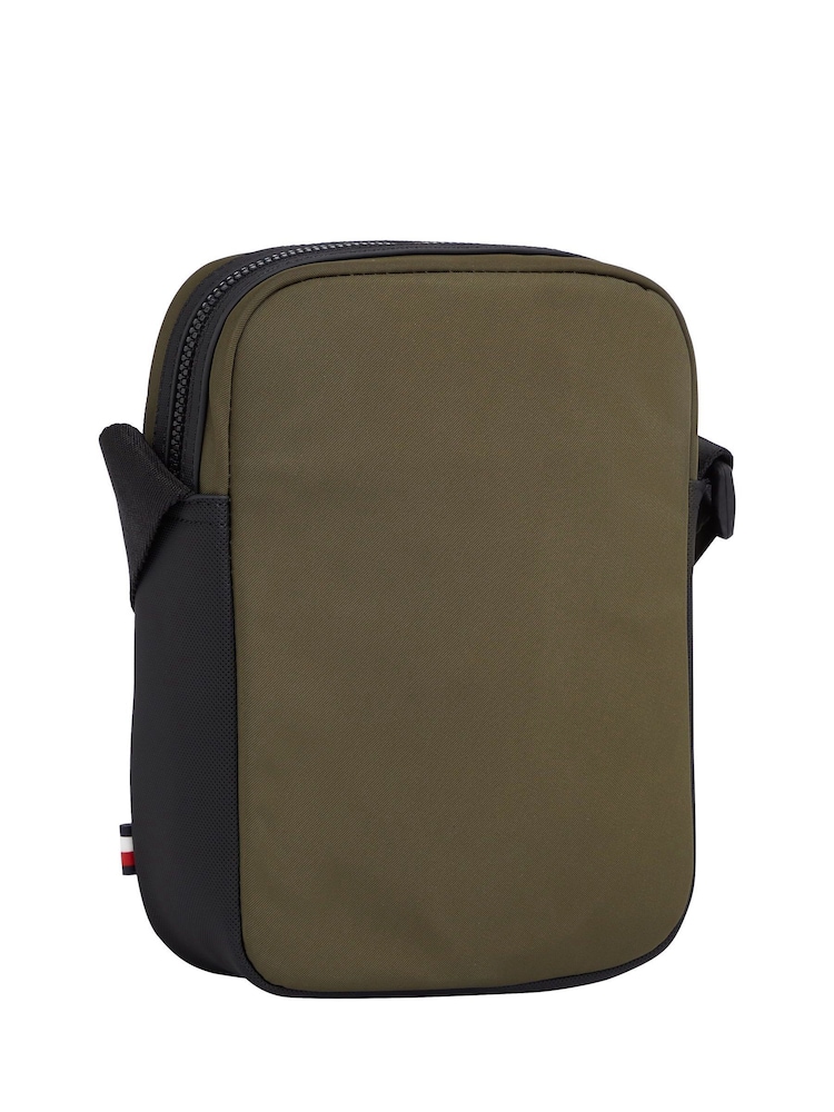 Tommy Hilfiger Green Mini Reporter Bag - Image 2 of 5 Tommy Hilfiger Green Mini Reporter Bag - Image 2 of 5