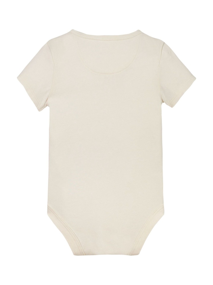 Calvin Klein Cream Monogram Short Sleeve Bodysuit - Image 2 of 2