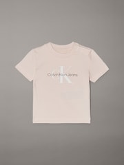 Calvin Klein Pink Newborn Short Sleeve T-Shirt - Image 1 of 2