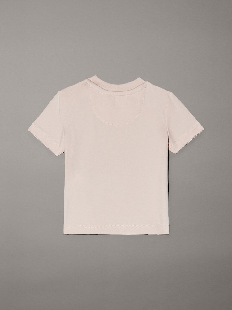 Calvin Klein Pink Newborn Short Sleeve T-Shirt - Image 2 of 2