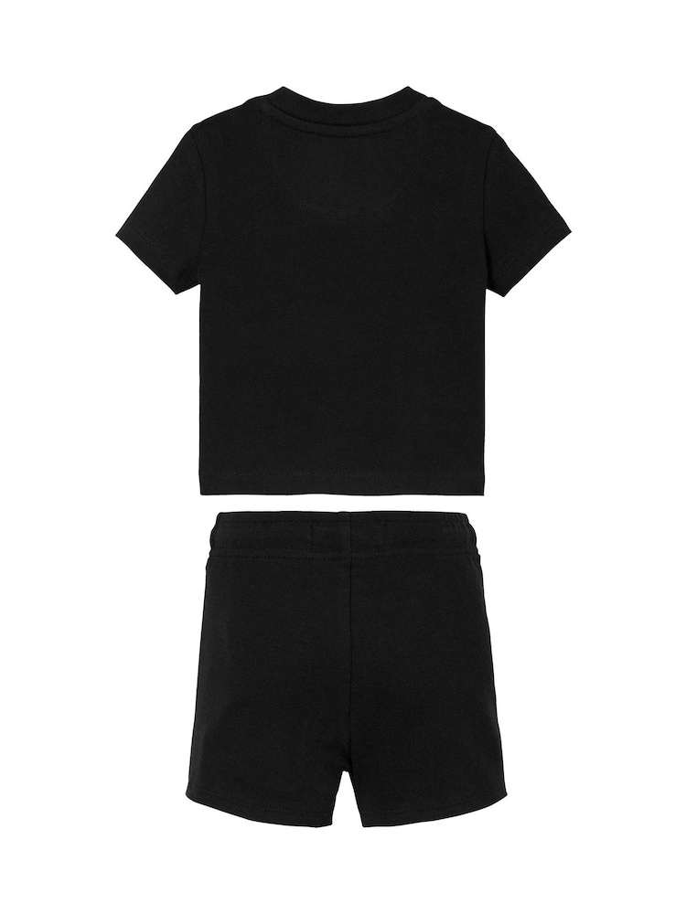 Calvin Klein Black Monogram Logo T-Shirt & Shorts Set - Image 2 of 2