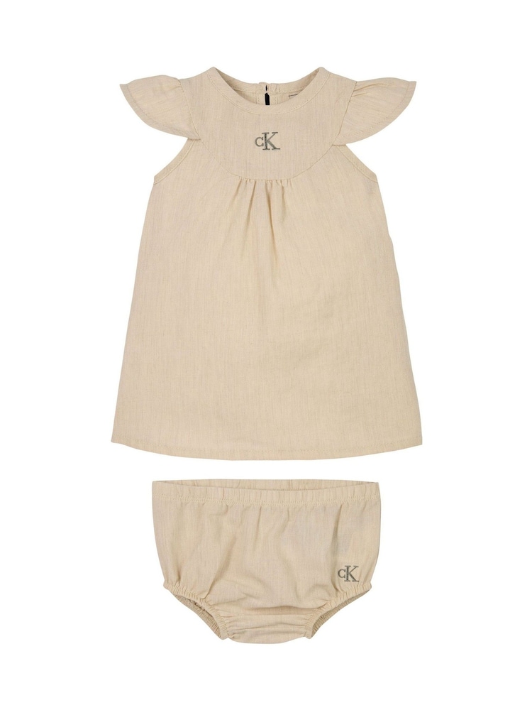 Calvin Klein Grey Soft Linen Dress - Image 1 of 2