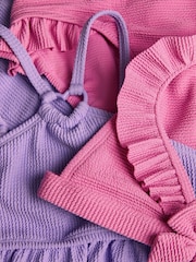 Monsoon Pink Crinkle Bikini Set 2 Pack - Image 3 of 3