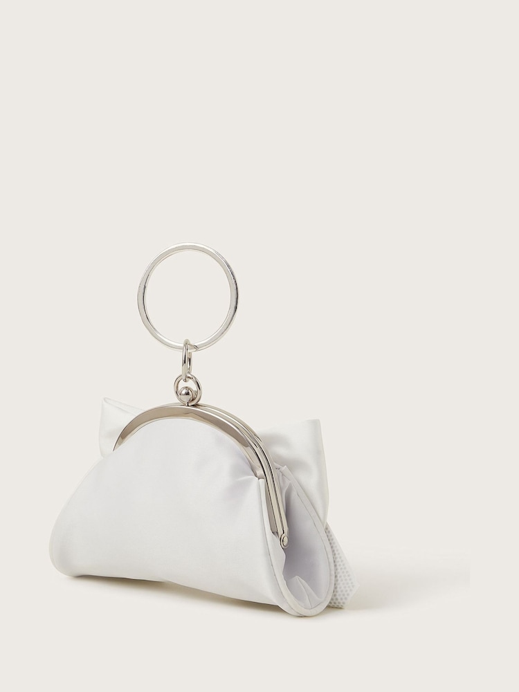 Monsoon Natural Diamante Bow Bangle Bag - Image 2 of 4