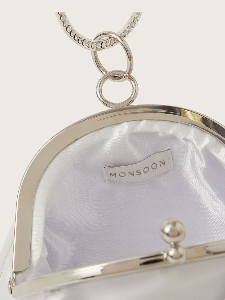 Monsoon Natural Diamante Bow Bangle Bag - Image 4 of 4