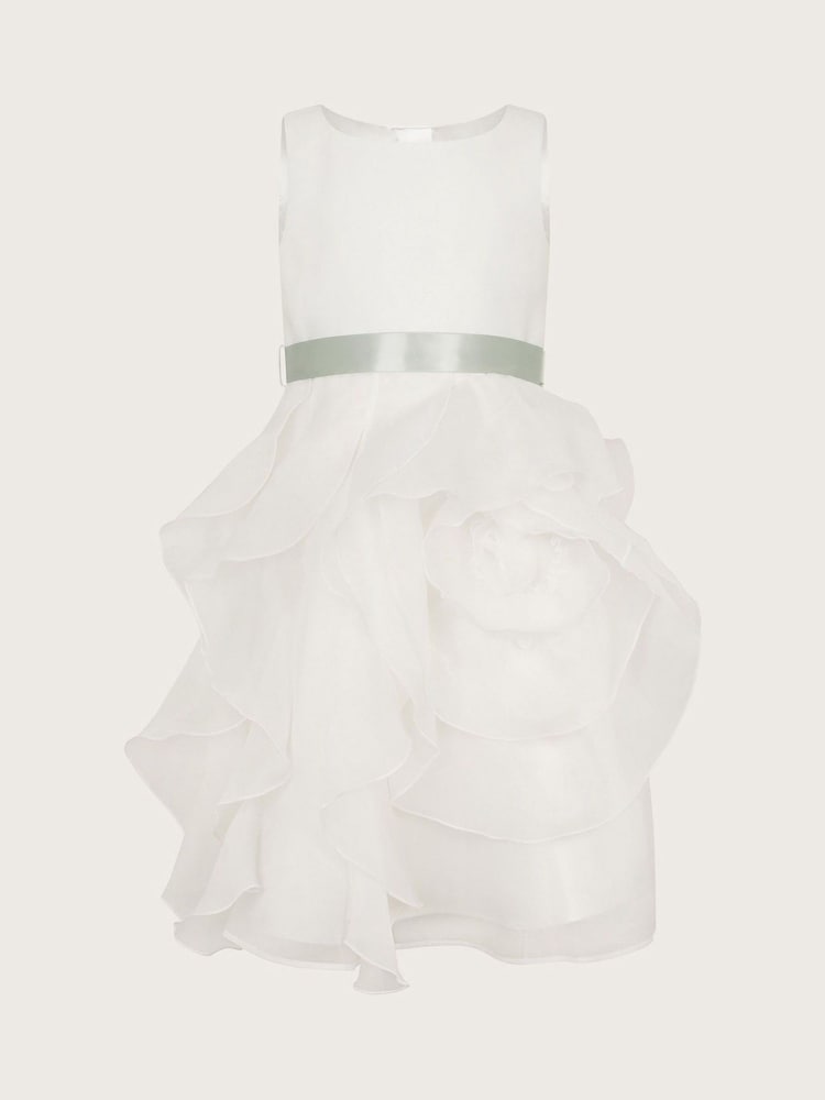 Monsoon White Organza Flower Can Dress - Image 2 of 4