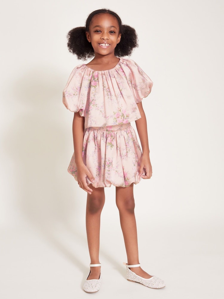 Monsoon Esme Rose Satin Puff Skirt - Imagen 1 de 4