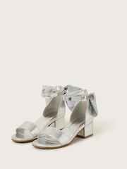 Monsoon Silver Two Part Bow Heels - Image 1 of 3