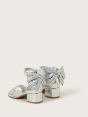 Monsoon Silver Two Part Bow Heels - Image 2 of 3
