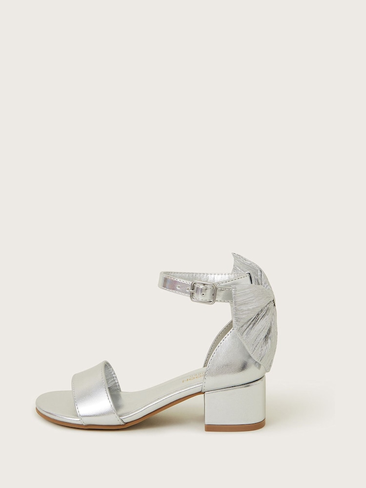 Monsoon Silver Two Part Bow Heels - Image 3 of 3