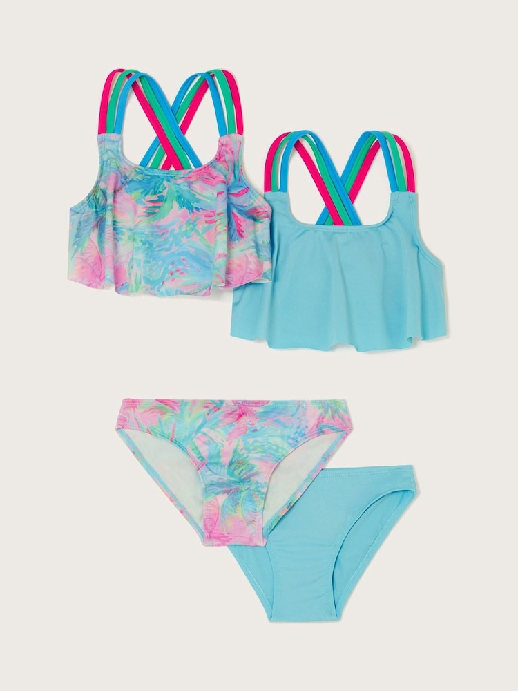 Monsoon Blue Splash Print Bikini Sets 2 Pack - Image 1 of 3