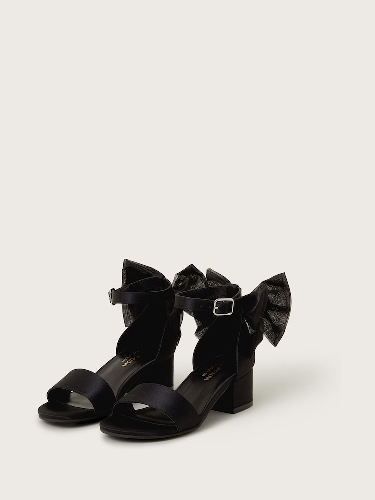 Monsoon Black Two Part Bow Heels - Image 2 of 3
