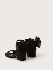 Monsoon Black Two Part Bow Heels - Image 3 of 3