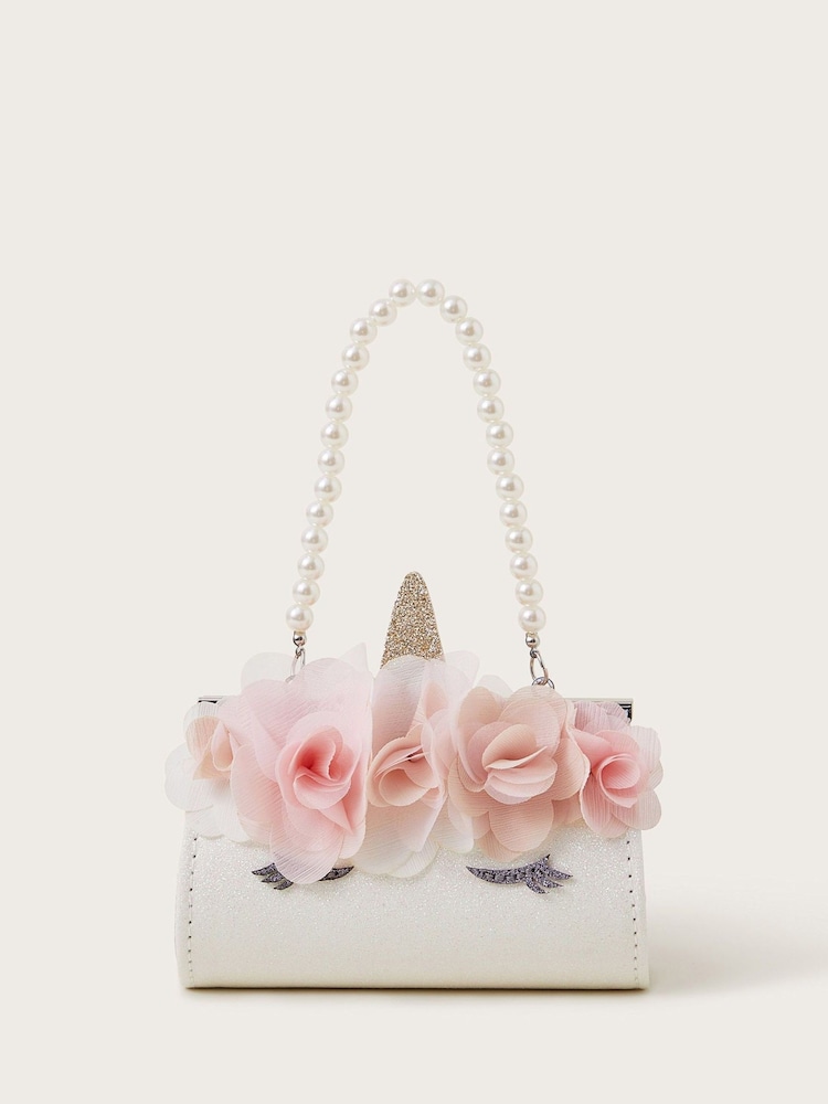 Monsoon Natural Mini Unicorn Pearl Strap Bag - Image 1 of 4