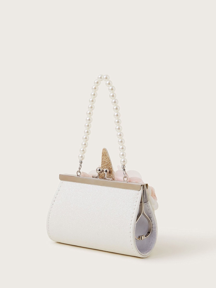 Monsoon Natural Mini Unicorn Pearl Strap Bag - Image 2 of 4