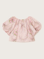 Monsoon Esme Rose Satin Puff Top - Imagen 3 de 4