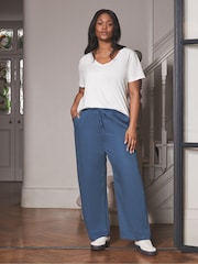 Live Unlimited Blue Drawstring Wide Leg Trousers - Image 2 of 4