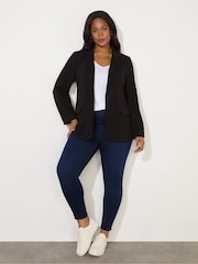 Live Unlimited Black Curve Black Ponte Relaxed Blazer - Image 3 of 7