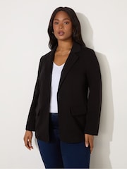 Live Unlimited Black Curve Black Ponte Relaxed Blazer - Image 4 of 7